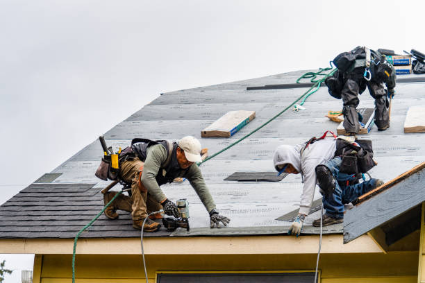 Professional Gutter Installation technician working in Swannanoa, NC